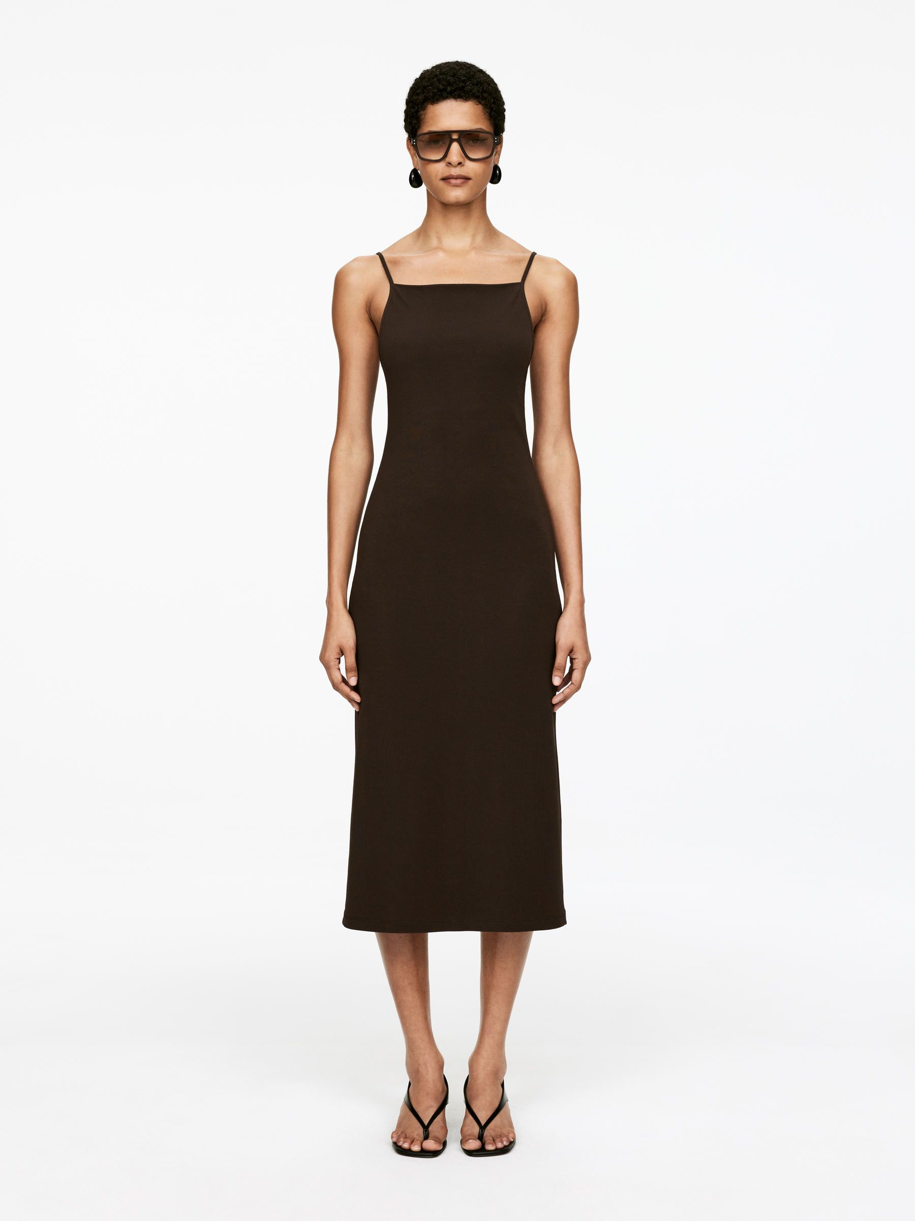 Rib Dress – Dark Brown – Women – Arket Gb