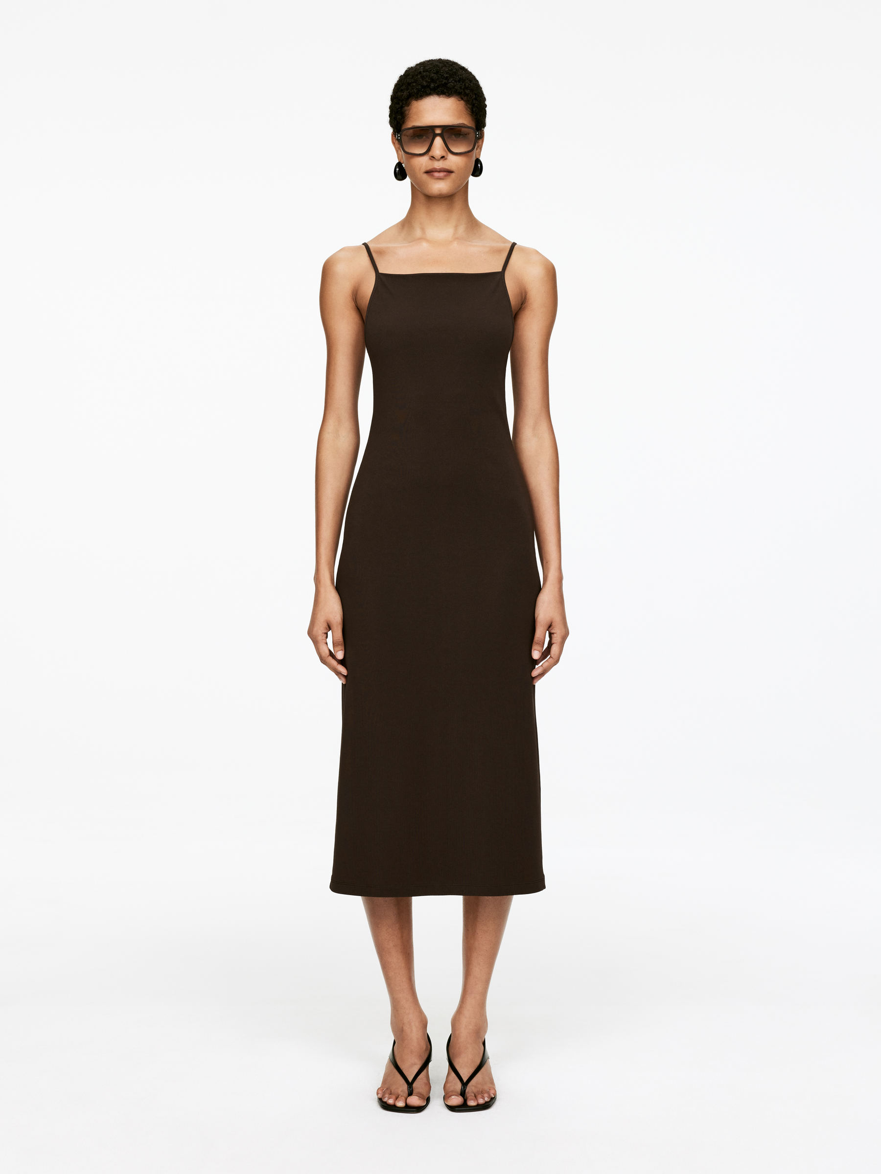 Rib Dress – Dark Brown – Women – Arket Gb