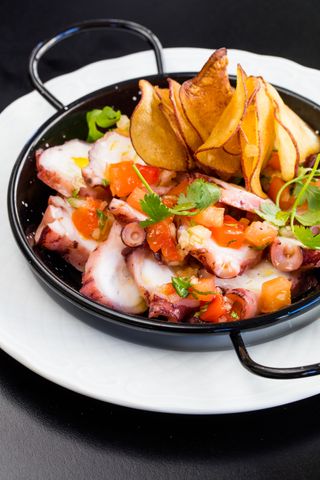 Portuguese restaurants: Octopus with sweet potato and mint