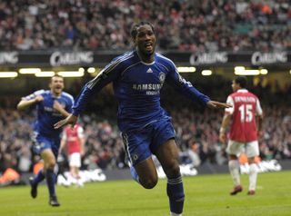 Drogba would also score twice as Chelsea beat Arsenal 2-1 in the 2007 League Cup final.