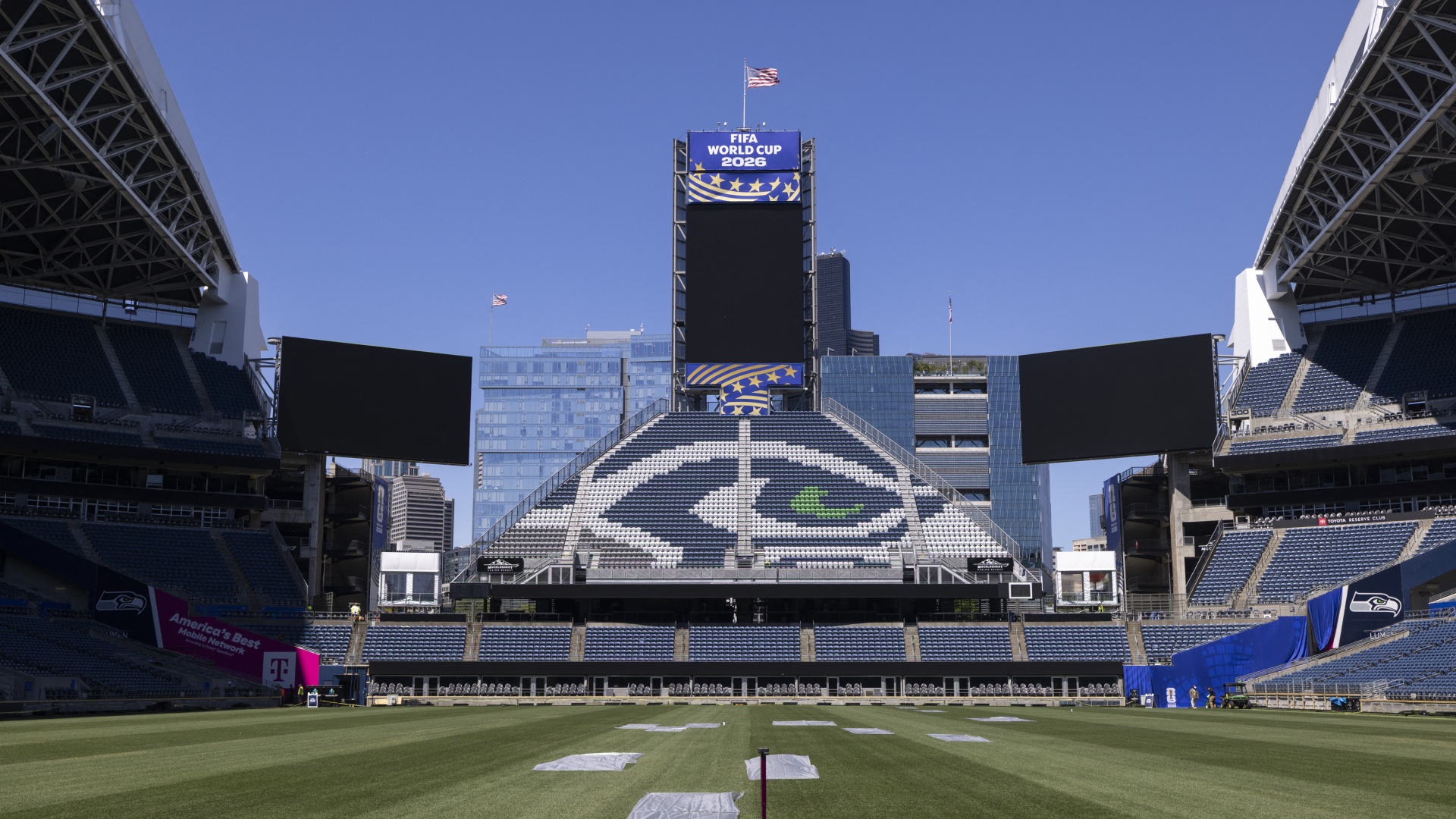 Seattle Stadium, temporarily renamed from Lumen Field, pictured ahead of World Cup 2026