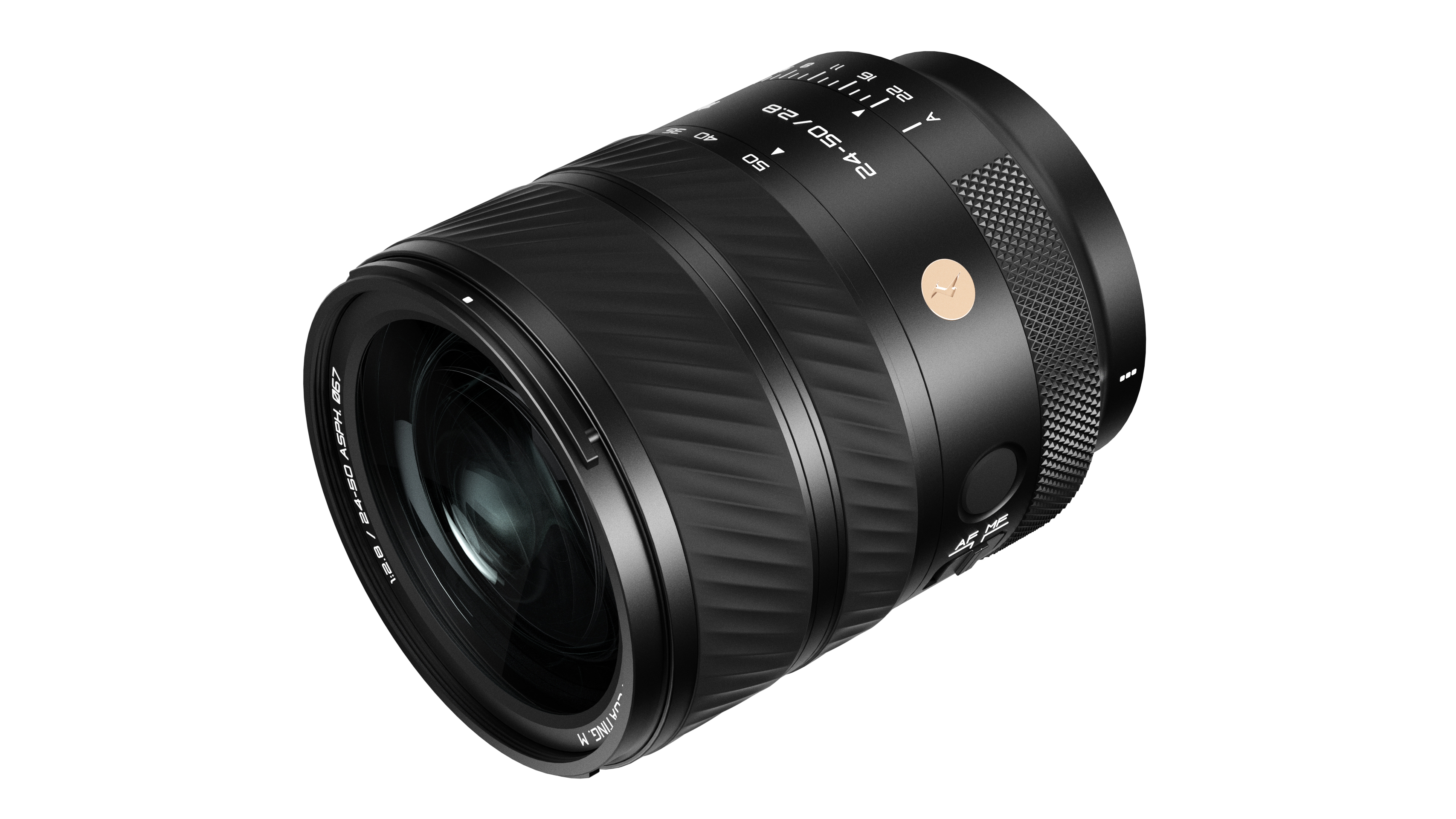 The Thypoch 24-50mm f/2.8 on a white background