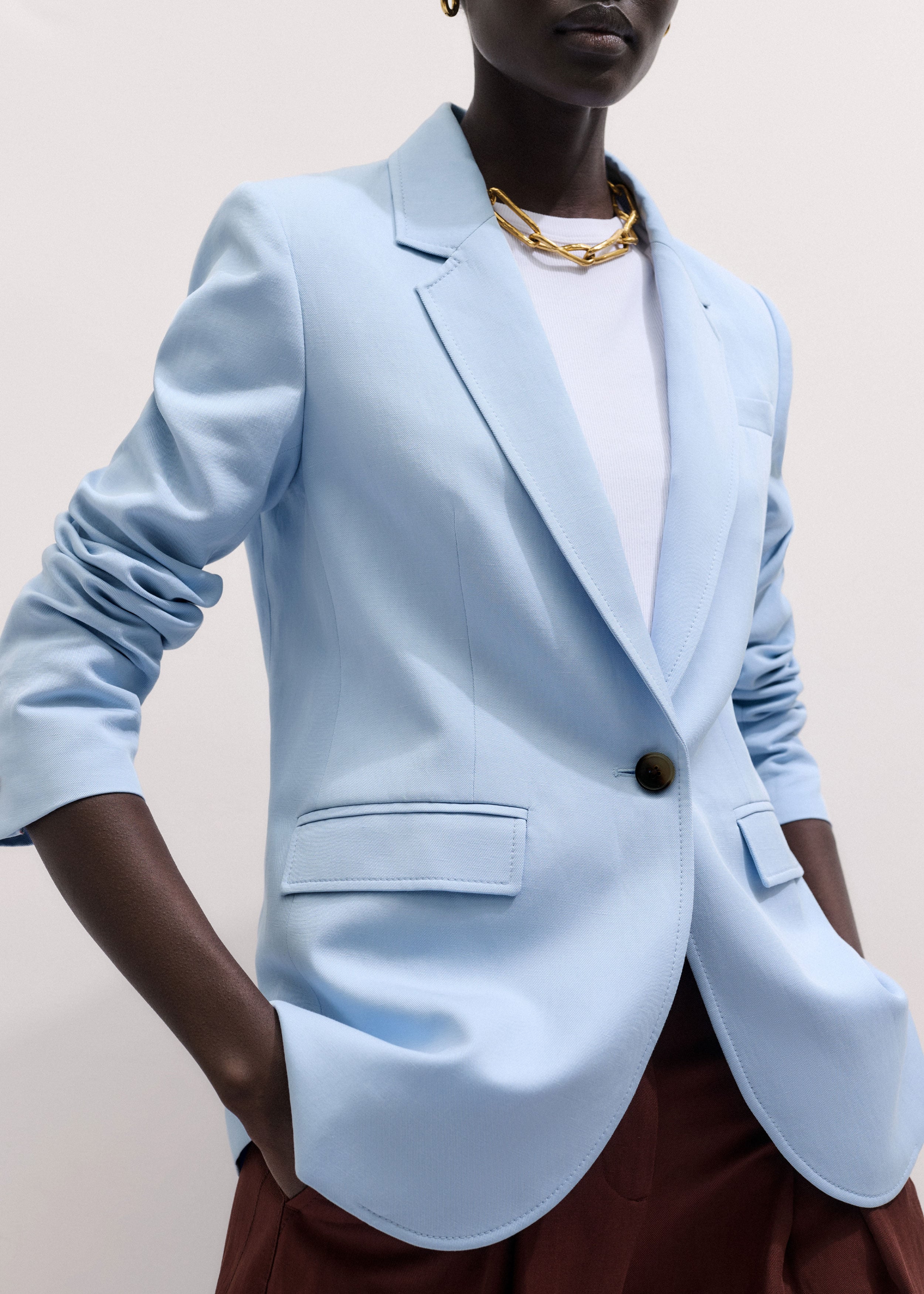 Sharp Shoulder Blazer