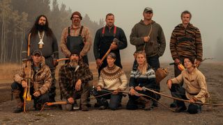 The cast of season 8 of History's 'Alone'. L-R: Biko Wright, Colter Barnes, Jordan Bell, Tim Madsen, Matt Corradino, Clay Hayes, Nate Weber, Michelle Finn, Rose Anna Moore, and Theresa Emmerich Kamper.