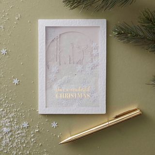 DIY Christmas card using snowflakes