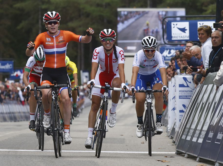 Anna van der Breggen (Netherlands) wins the European Championships women's road race