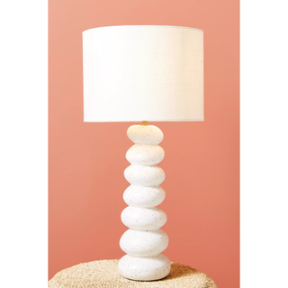 sculptural white ceramic table lamp