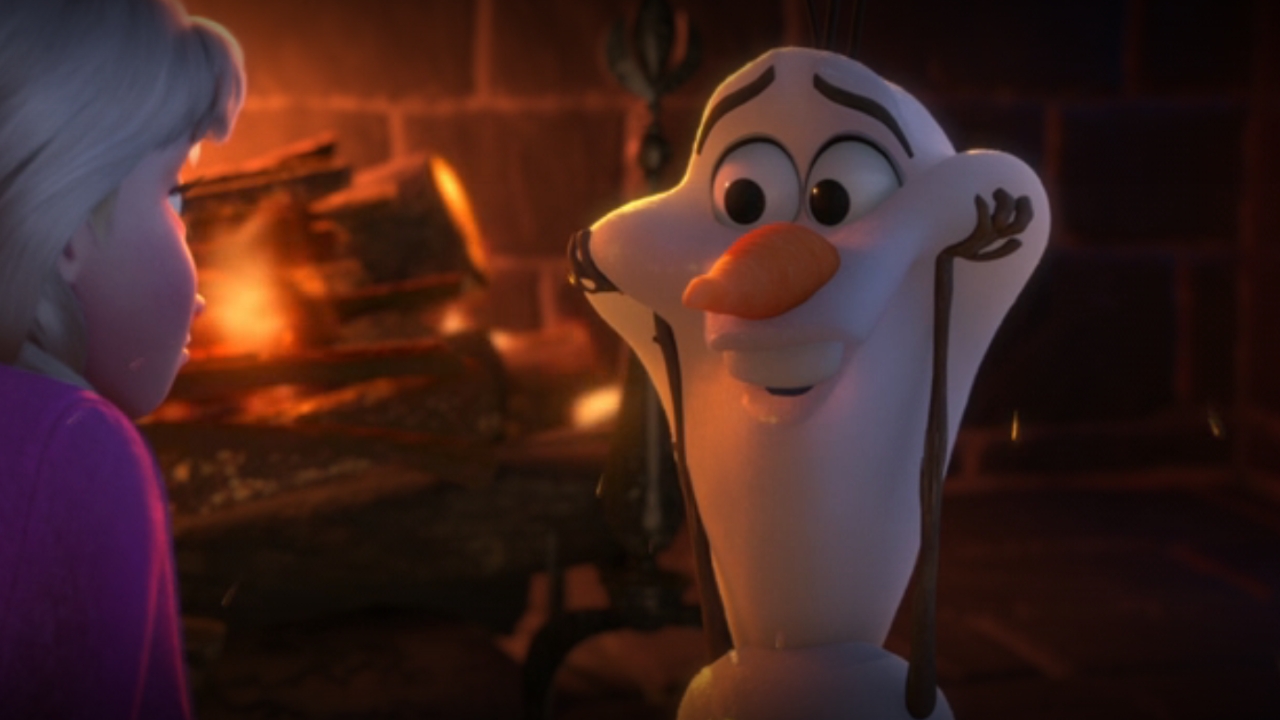 Olaf melting in Frozen