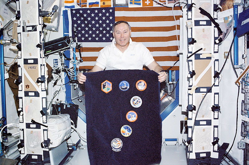 Astronaut Jerry Ross Aboard the International Space Station