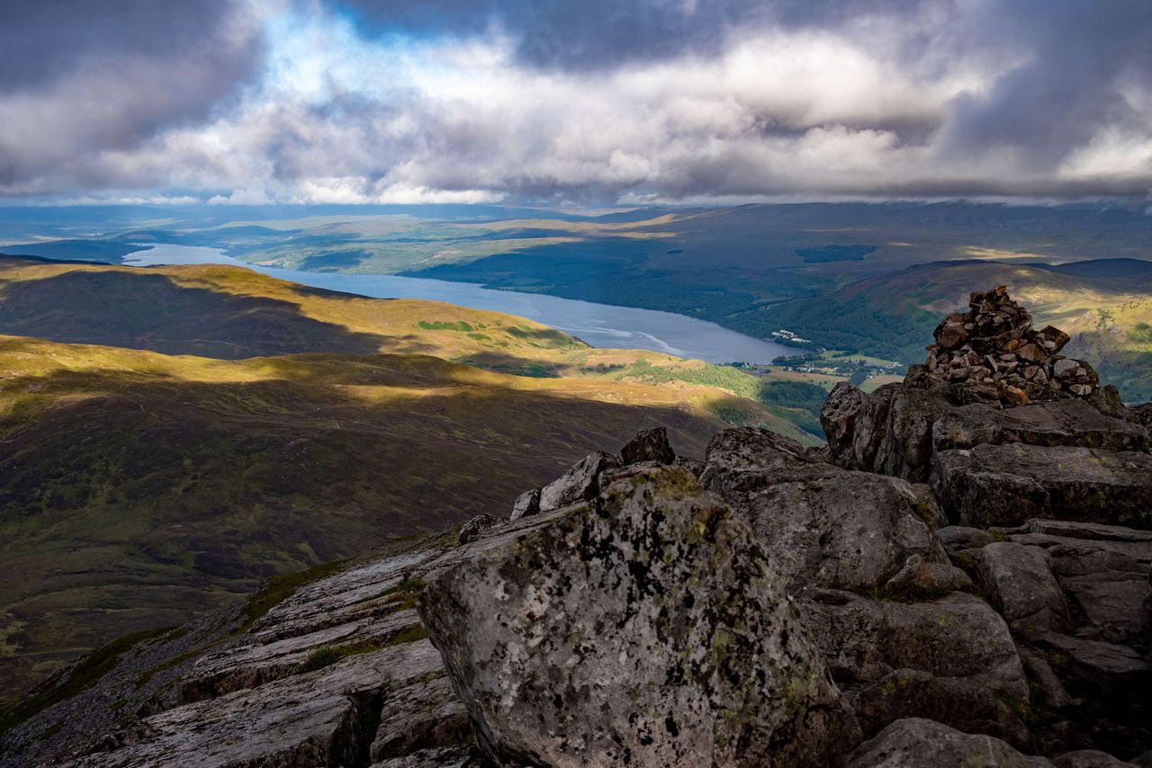 Loch Rannoch viewed from the top of a nearby hill