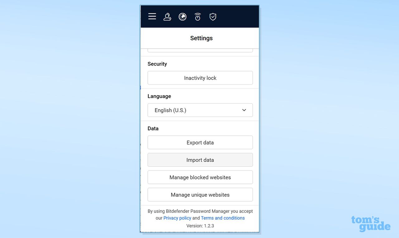 Bitdefender Password Manager app screenshot