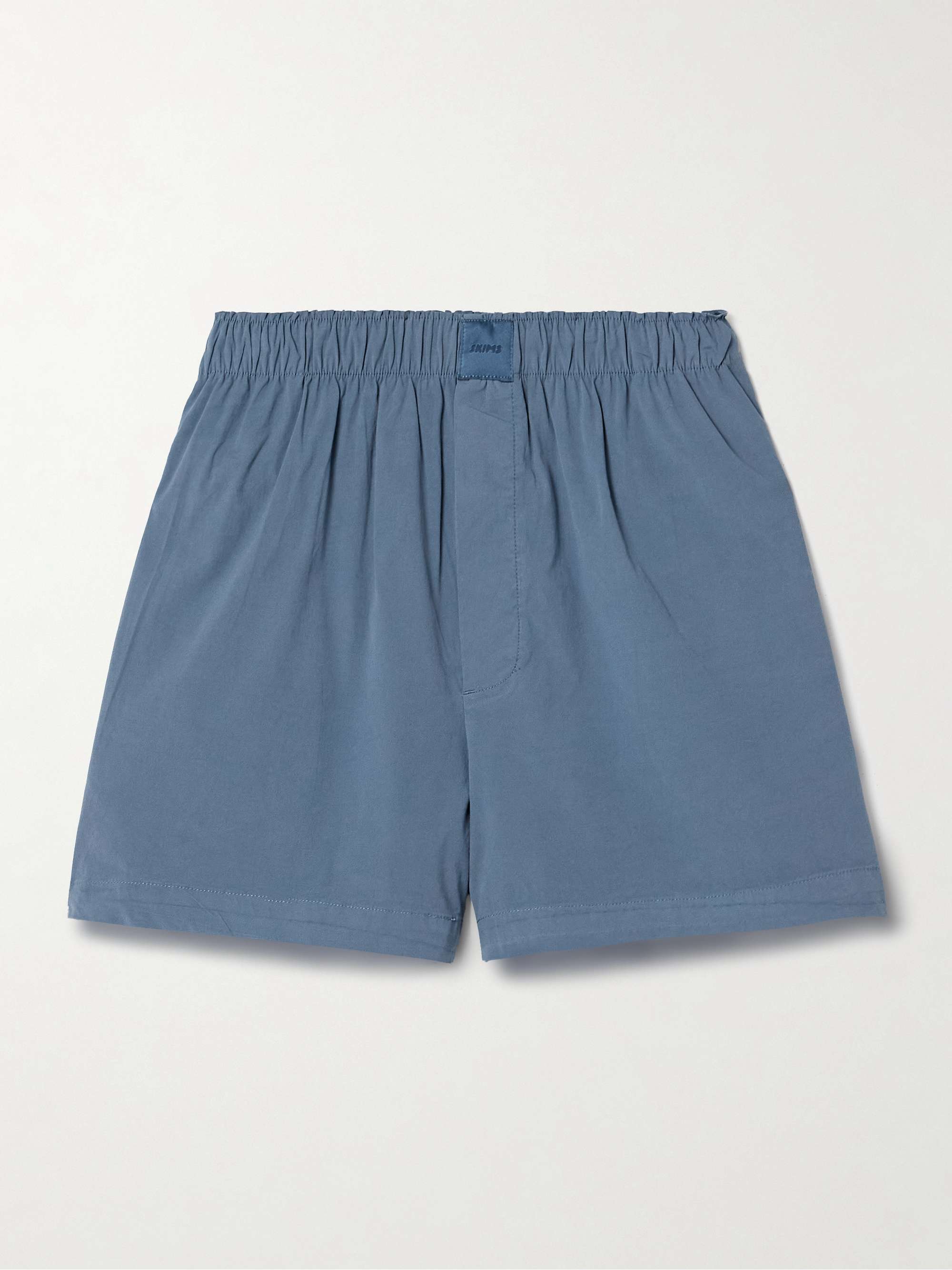 Cotton-Blend Poplin Boxers - Harbor