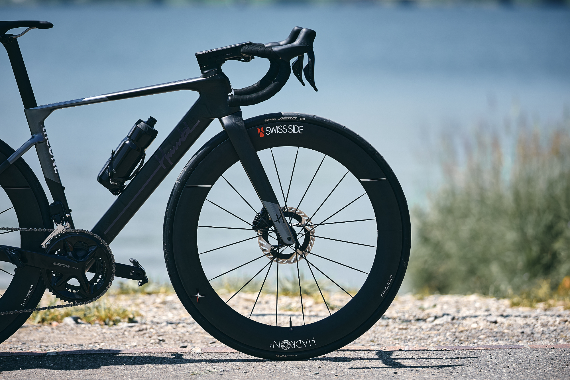 Swiss Side Hadron 3 wheels fitted to a race bike