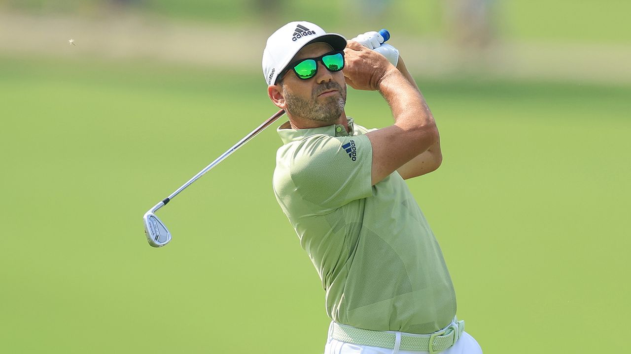 Sergio Garcia hits a golf shot