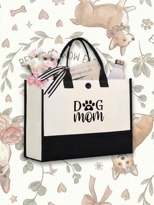 Craftique Dog Mom Tote Bag