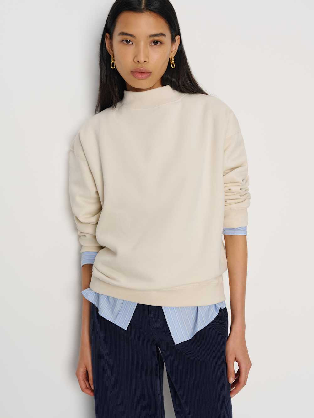 Jade Mock Neck Sweatshirt