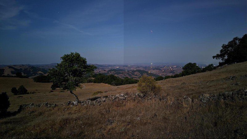 Google Night Sight sky processing