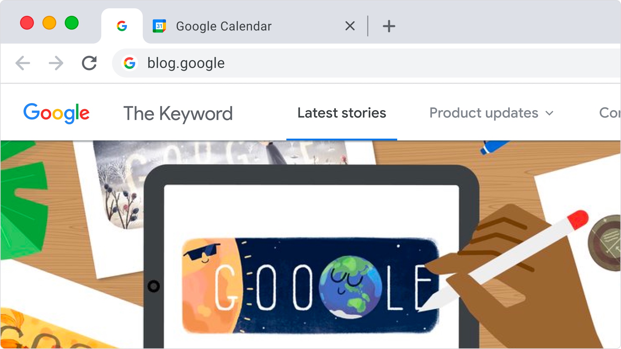 Google Chrome tab pinning feature