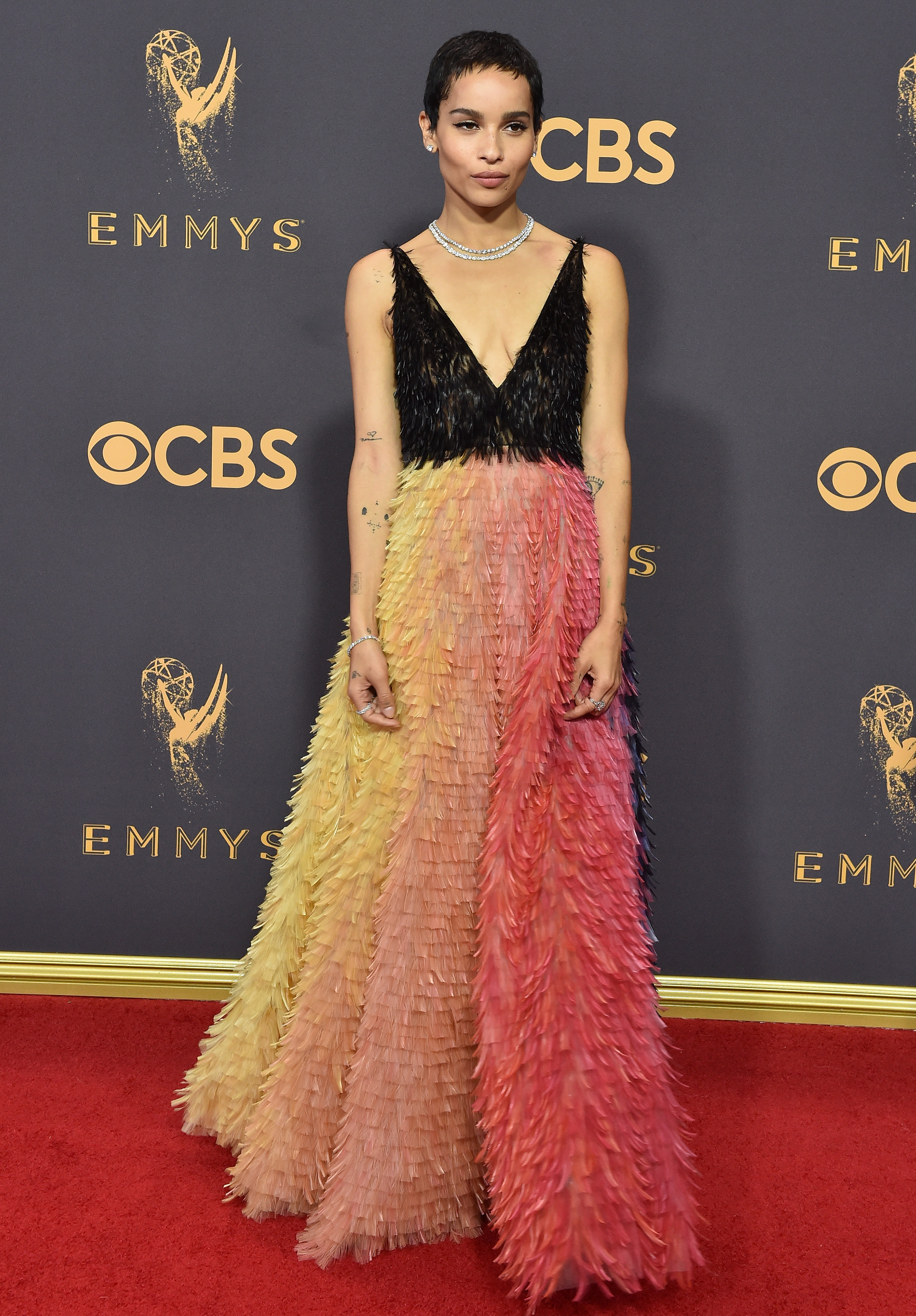Zo&amp;euml; Kravitz attended the 2017 Emmy Awards