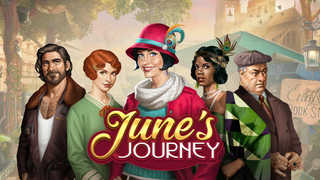 June's Journey title card showing June and other characters in front of the game's title. 