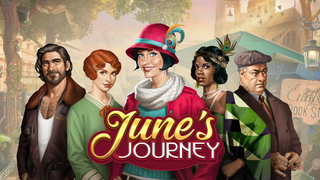 June&#039;s Journey title card showing June and other characters in front of the game&#039;s title. 