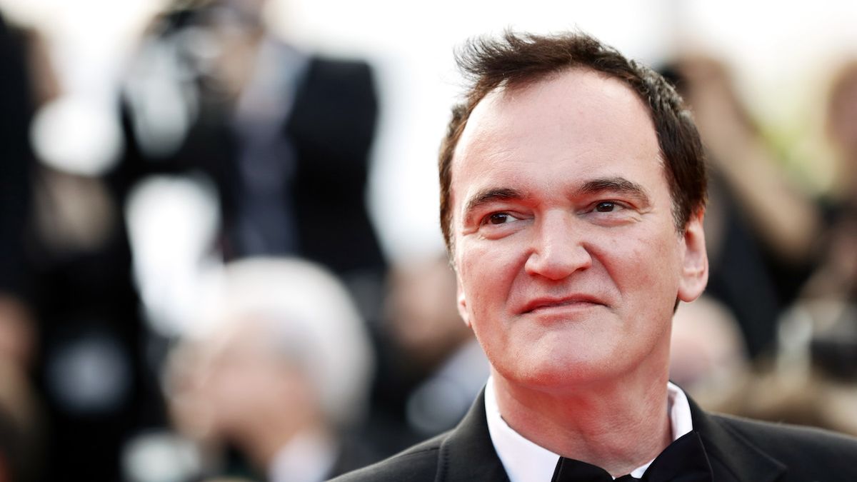 Quentin Tarantino smiling at the 72nd annual Cannes Film Festival