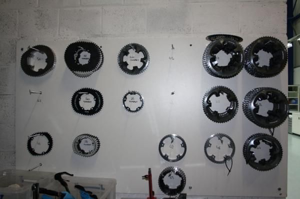 The team has a room filled with parts