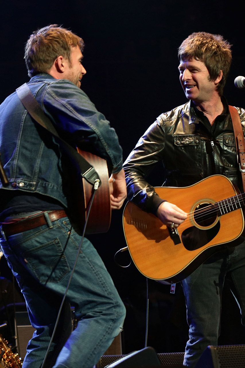 Noel Gallagher And Damon Albarn Unite On Stage For Charity Marie Claire UK