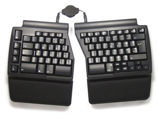 Matias Ergo Pro ergonomic keyboard on white background