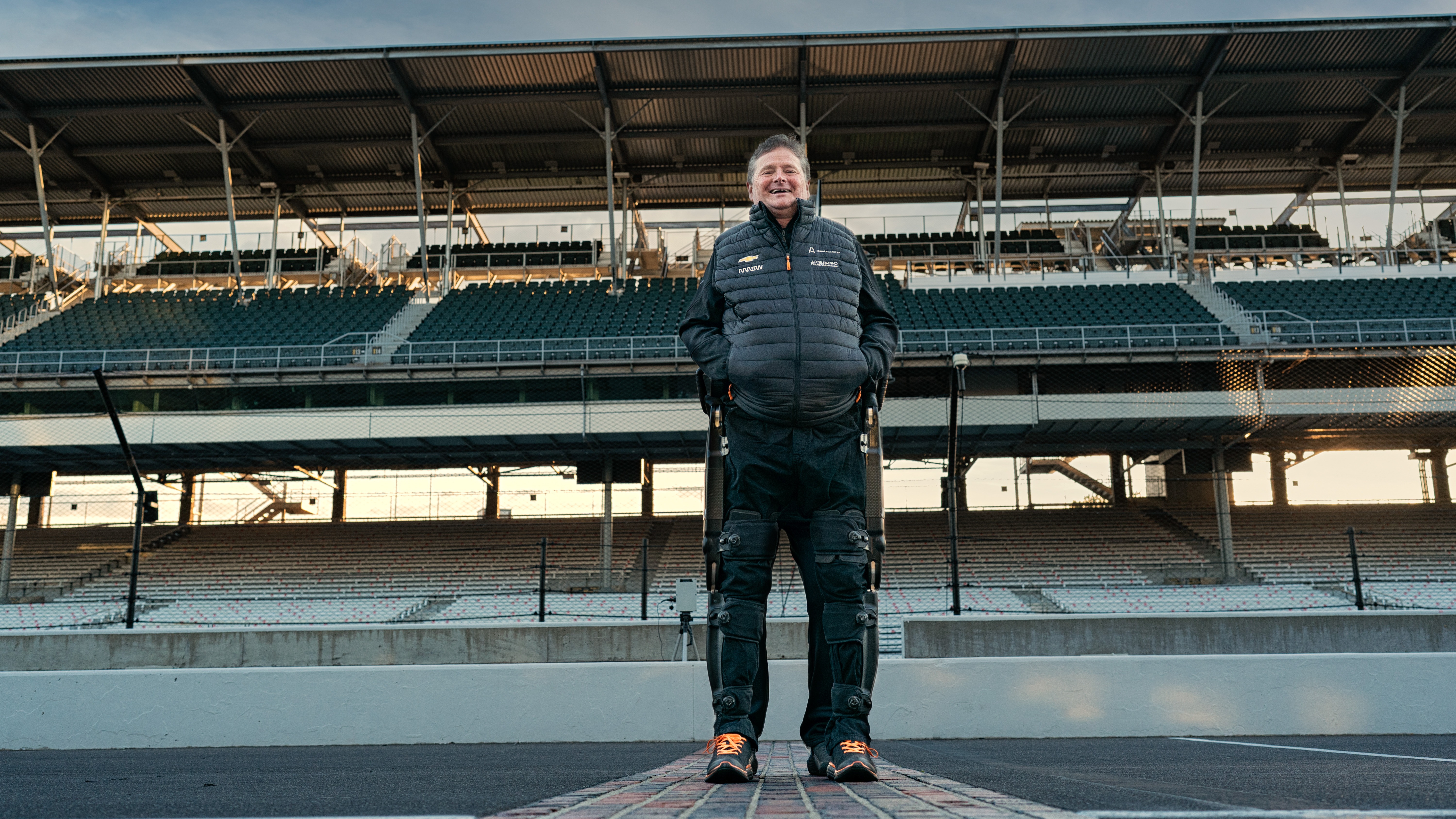 Sam Schmidt using exo-suit