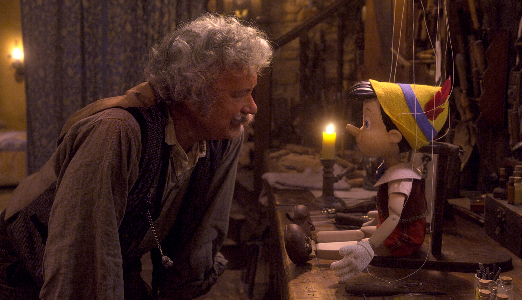 Tom Hanks in the new Pinocchio live action adaptation
