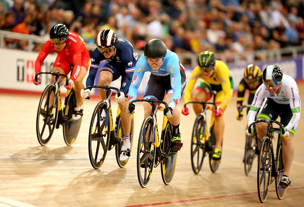 The women's keirin heats