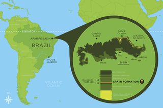 Researchers found the mushroom fossil in northeast Brazil's Araripe Basin, in a layer of limestone known as the Crato Formation.