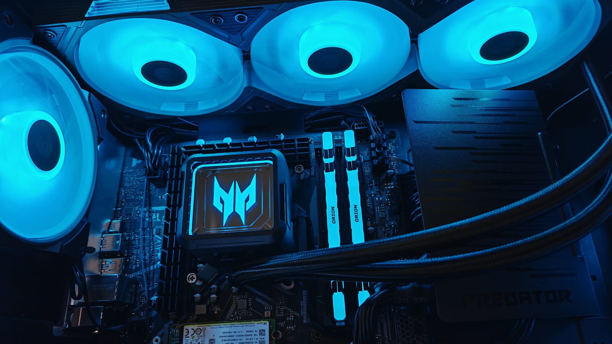 The AIO radiator of the Acer Predator Orion 7000 (2025)