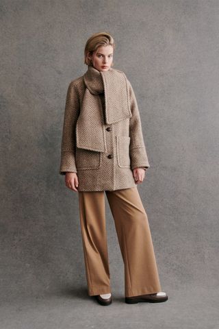 sezane scarf coat