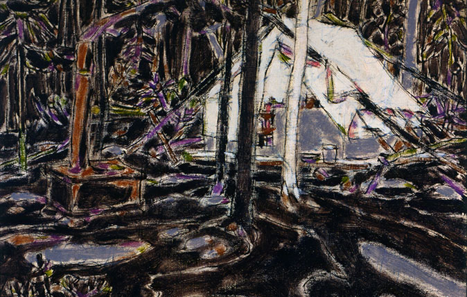 David Milne, Tent in Temagami, 1929, Collection of the Tom Thomson Art Gallery, Owen Sound, Ontario, bequest from the Douglas M. Duncan Collection, 1970. © The Estate of David Milne