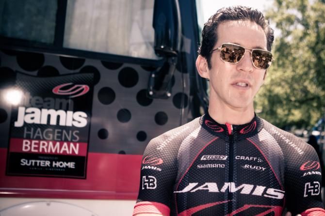 Ben Jacques-Maynes (Jamis-Hagens Bermen) looking calm and cool before the start