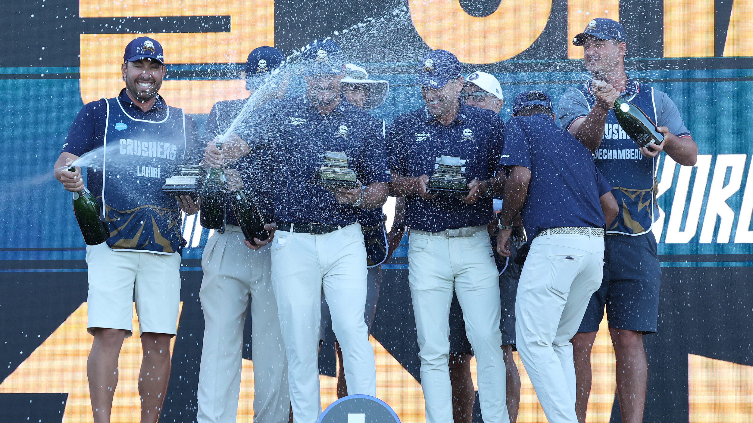 Crushers GC celebrate winning LIV Golf Korea