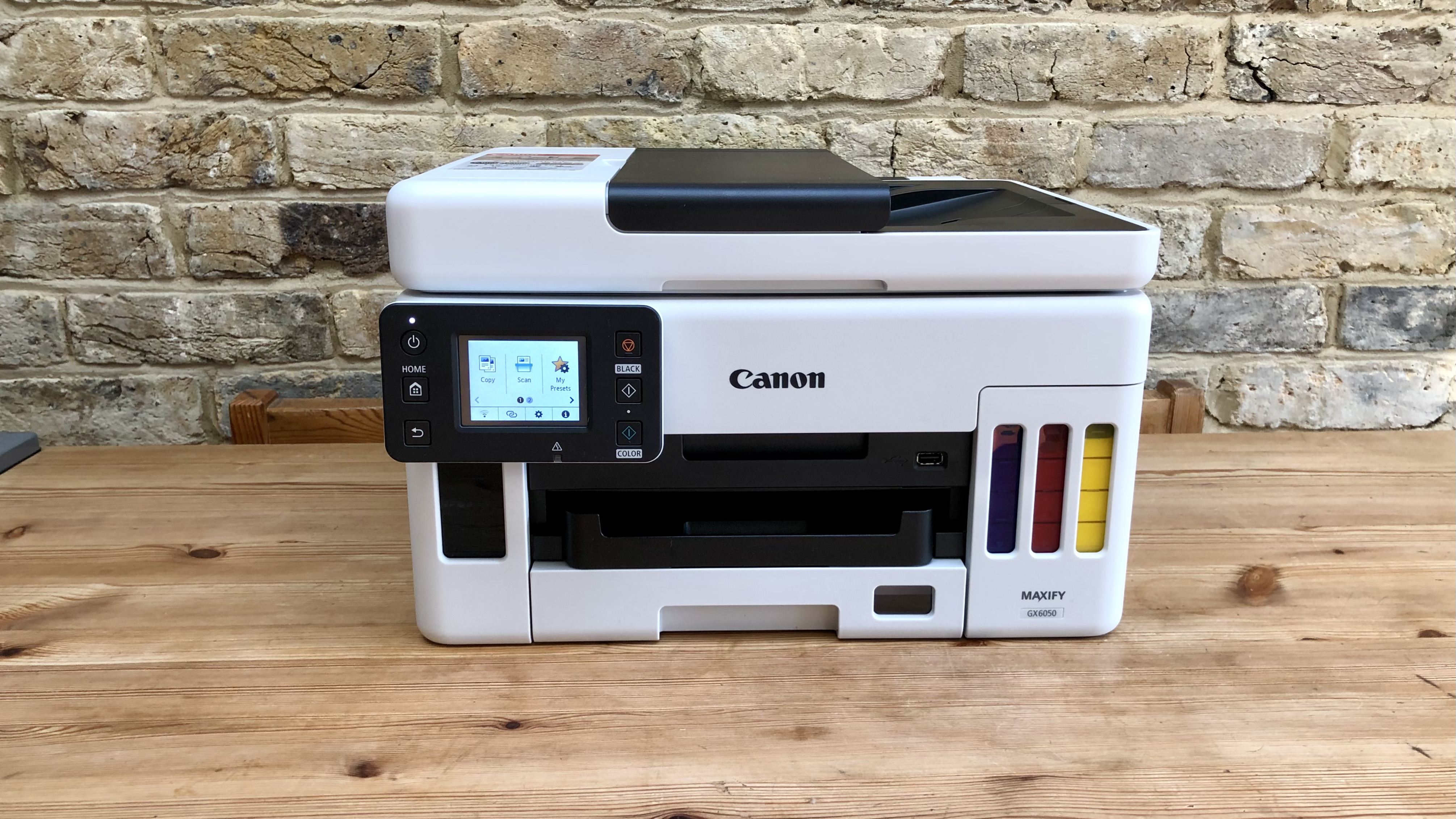 inkjet 3-in-1 printer TechRadar MAXIFY review color Canon GX6050 |