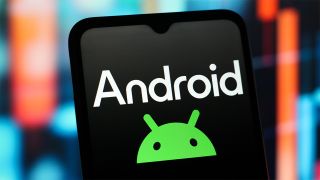 Android logo displayed on a smartphone