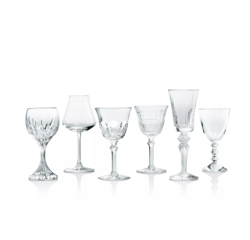 Baccarat crystal stemware set.