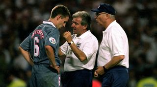 Gareth Southgate, Terry Venables and Don Howe at Euro 96