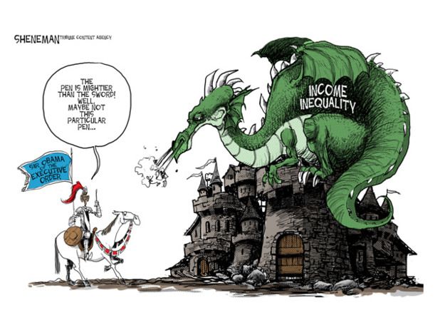 Obama cartoon income inequality