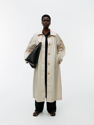 Relaxed Trench Coat - Light Beige - Arket Gb