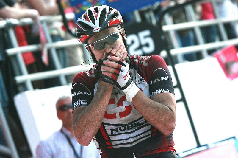 Stuart O'Grady can't believe he's won Paris-Roubaix in 2007