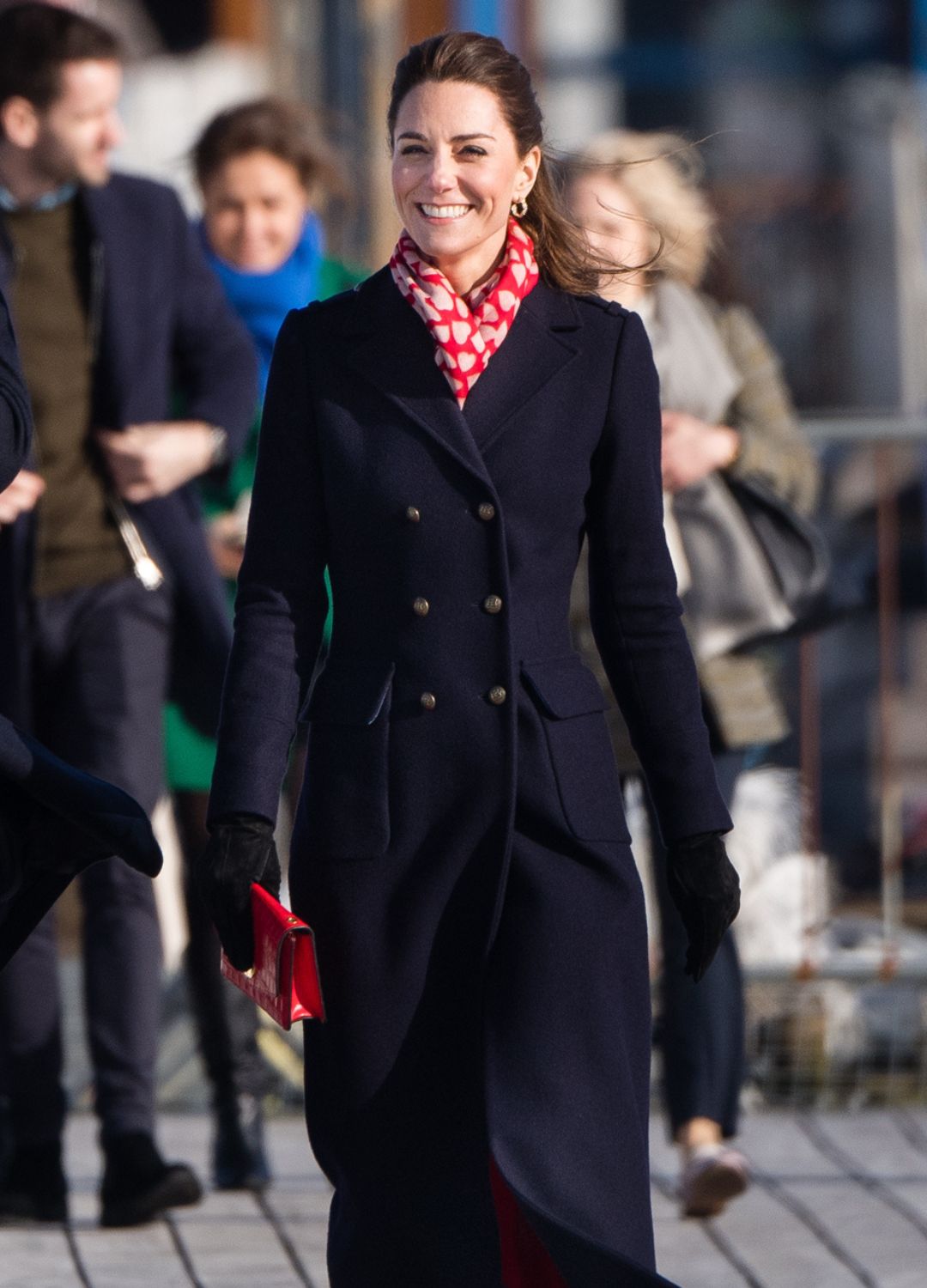 Catherine, Duchess of Cambridge visits Mumbles Pier on February 04, 2020 in Swansea, Wales