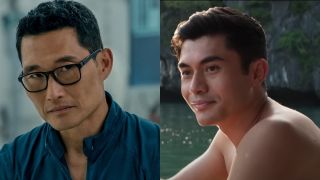 Daniel Dae Kim in Stowaway and Henry Golding in Crazy Rich Asians, pictured side-by-side.