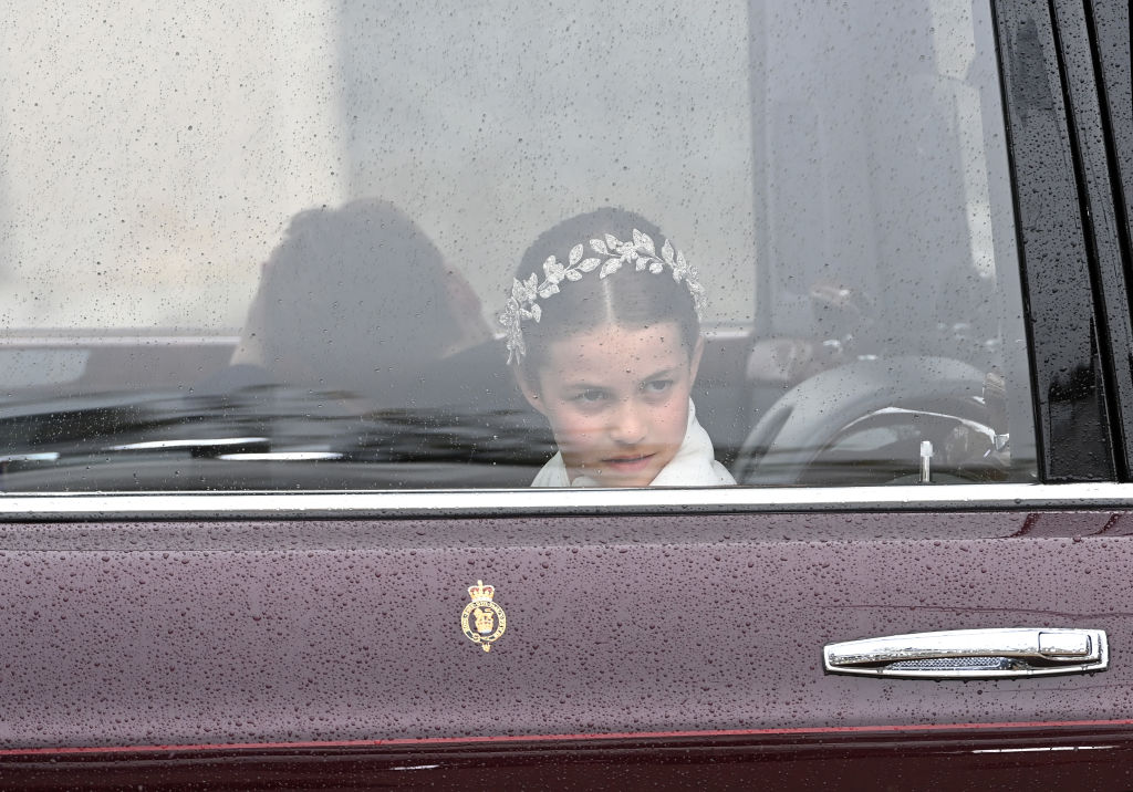 Princess Charlotte wearing a tiara at the coronation