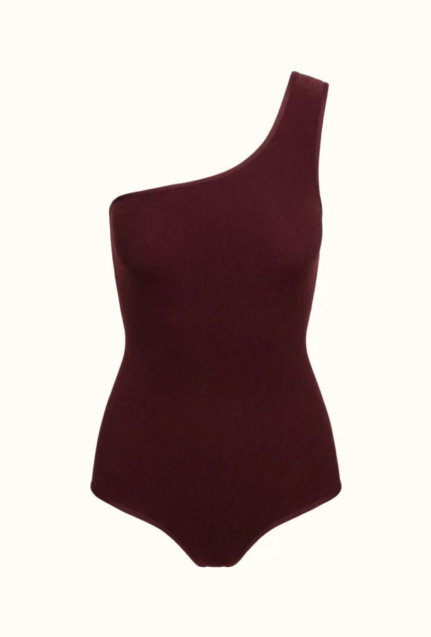 Talia Collins, The Coco Terry Asymmetrical Swimsuit