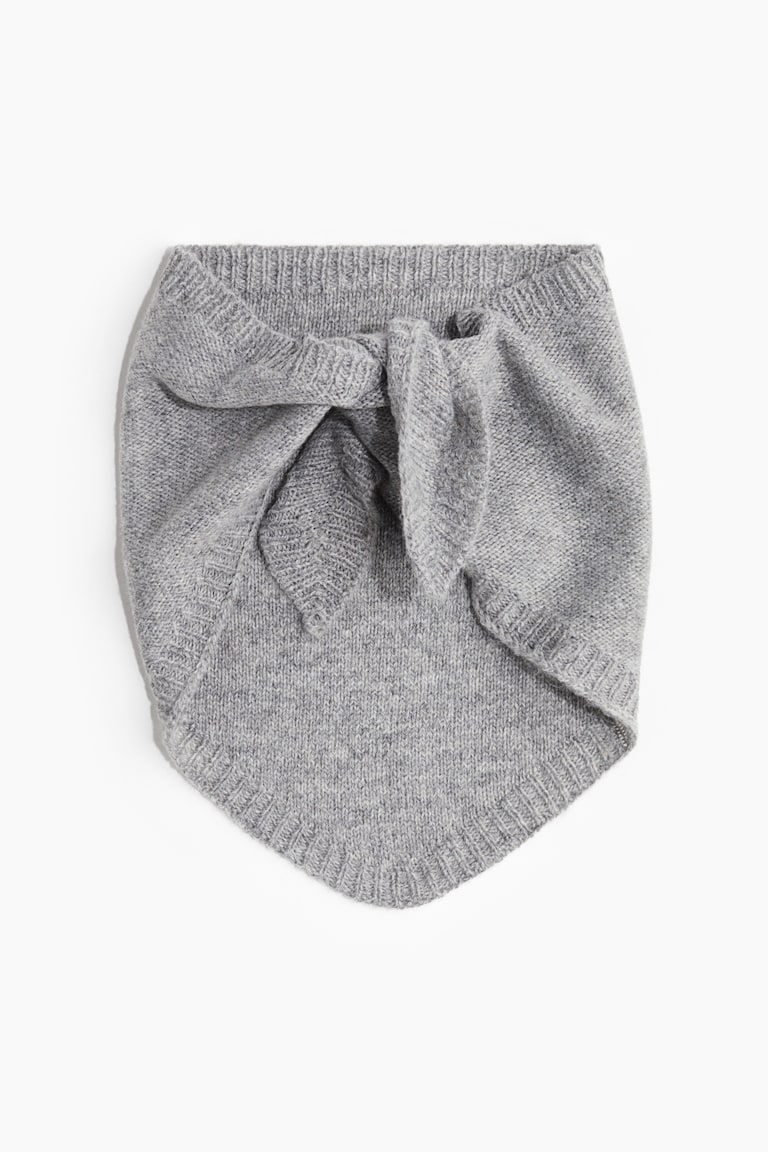 Knitted Triangle Scarf
